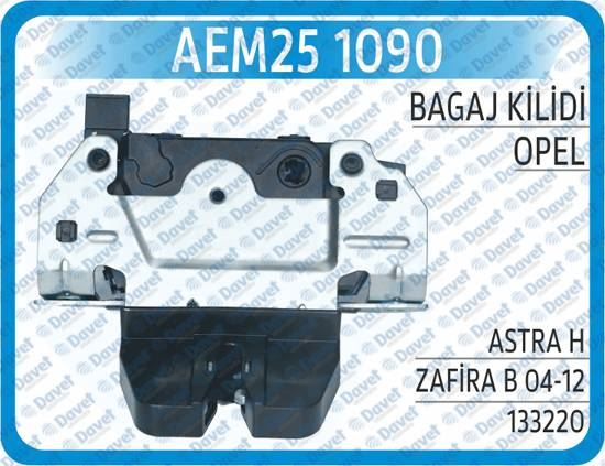 ZDL1064 Bagaj Kilidi 3 Pin Opel Astra H 2004-2010/ Zafira B 2005-2011